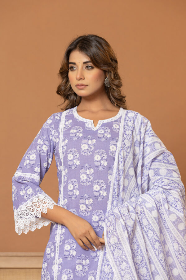 Twilight bloom pakistani kurta set (with dupatta and trouser)