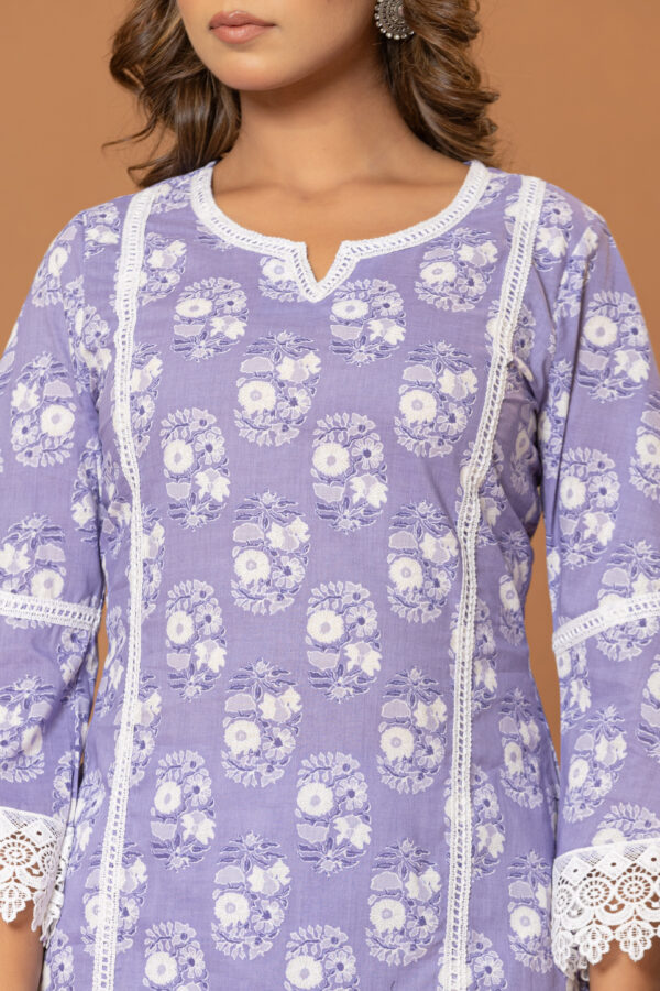 Twilight bloom pakistani kurta set (with dupatta and trouser)