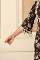 Dusk bloom black printed pure cotton co-ord set