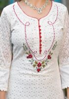 Chandni charm party wear kurta set with hand painted dupatta