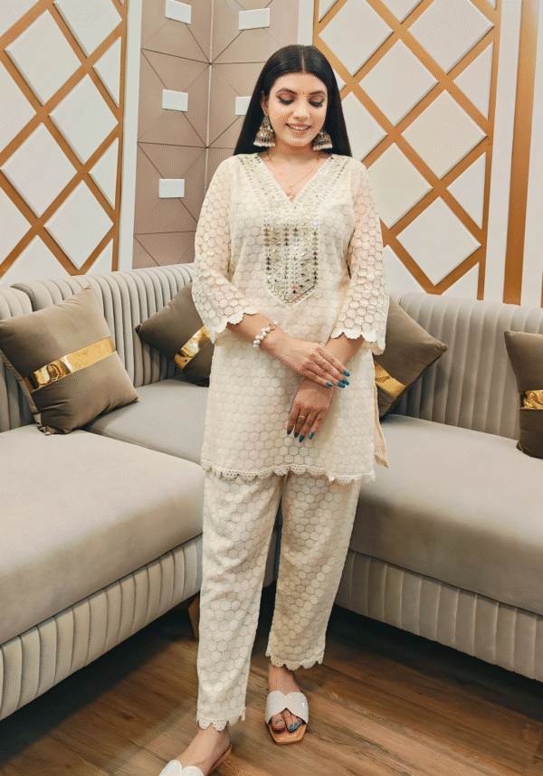 Mogra mirror co-ord Set