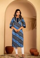 Indigo leheriya kurta