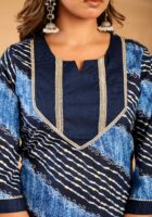 Indigo leheriya kurta