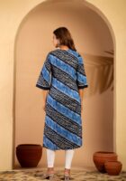 Indigo leheriya kurta
