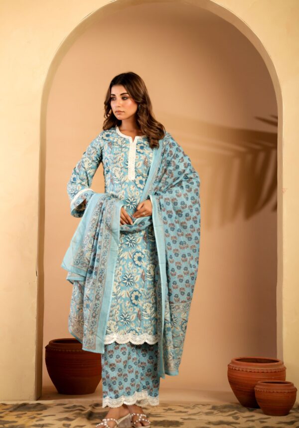 Jaipuri bloom cotton kurta set