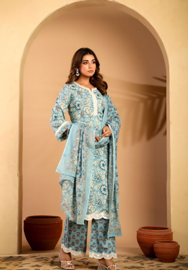 Jaipuri bloom cotton kurta set