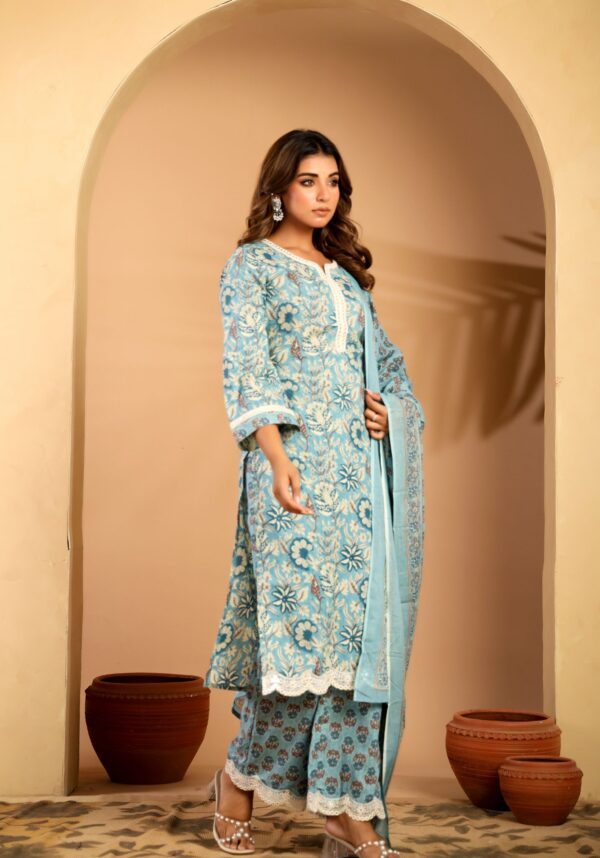 Jaipuri bloom cotton kurta set