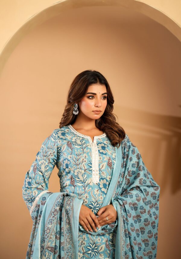 Jaipuri bloom cotton kurta set