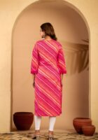 Pink leheriya kurta
