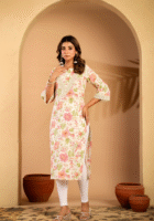 Blossom grace cotton kurta