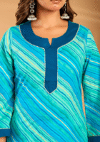 Ocean mist leheriya cotton kurta