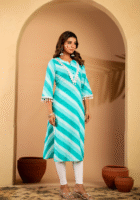 Sea breeze leheriya cotton kurta