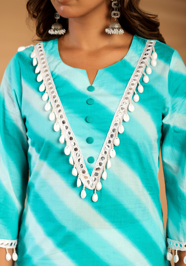 Sea breeze leheriya cotton kurta