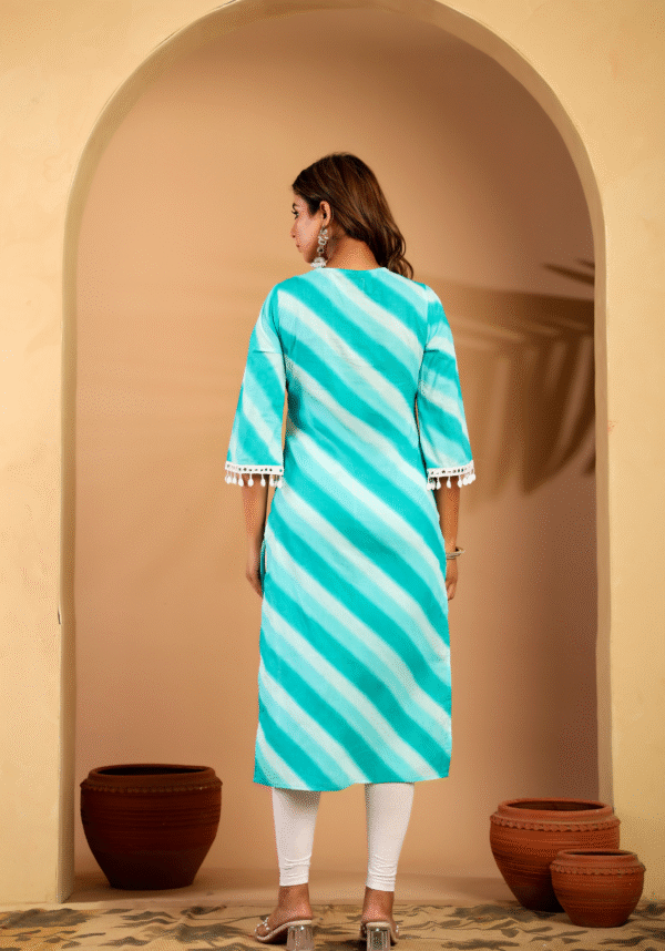 Sea breeze leheriya cotton kurta