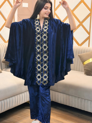 Neelara Velvet Cape Co-ord Set