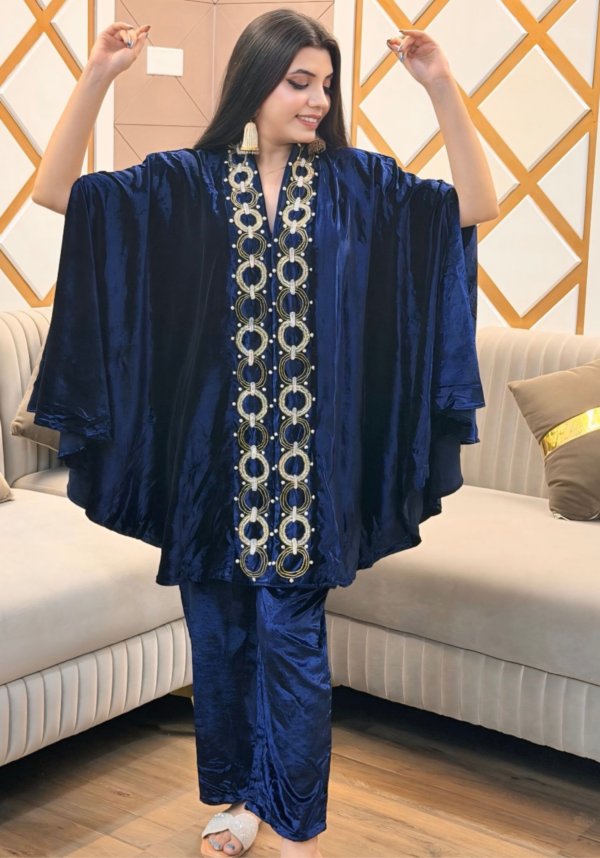 Neelara Velvet Cape Co-ord Set