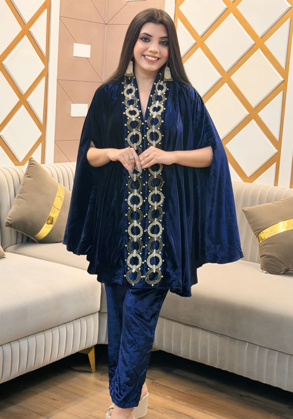 Neelara Velvet Cape Co-ord Set