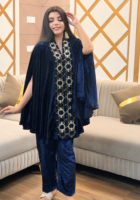 Neelara Velvet Cape Co-ord Set