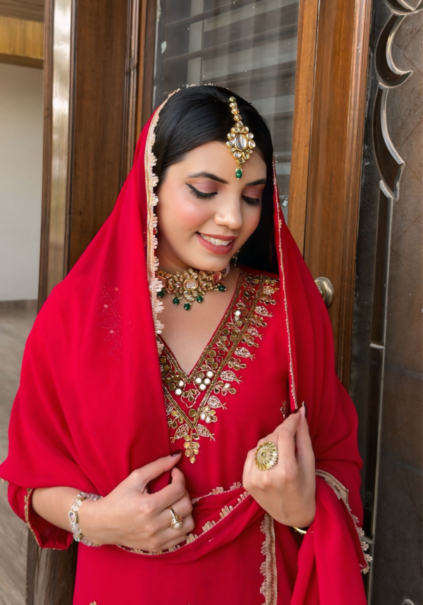 Gulbahar Red Kurta Set