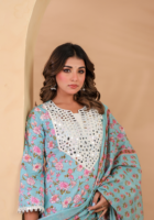 Tarang – Light Blue Printed Cotton Kurta Set