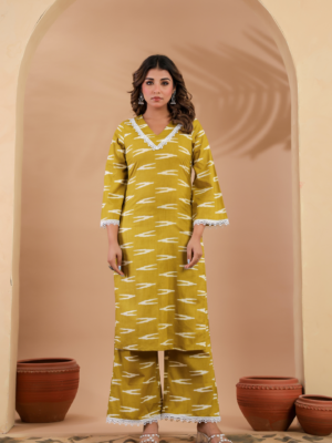 Mehreen – Green Pure Cotton Co-ord Set