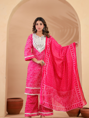Gul Noor – Pink Cotton Kurta Set