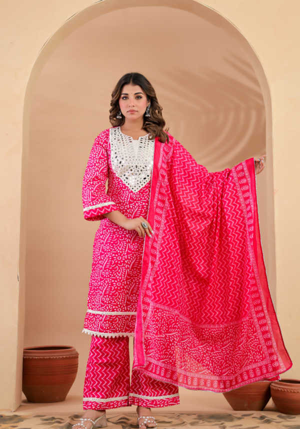 Gul Noor – Pink Cotton Kurta Set