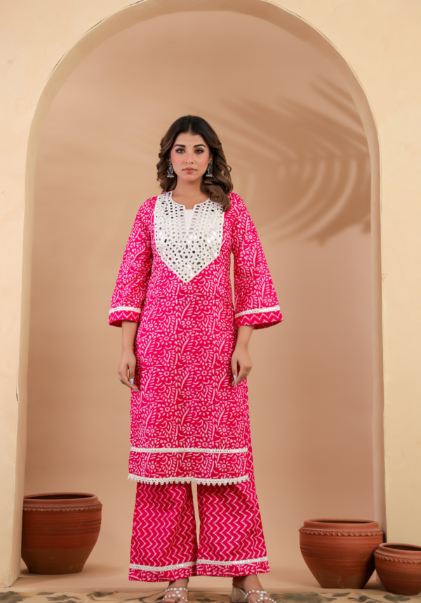 Gul Noor – Pink Cotton Kurta Set