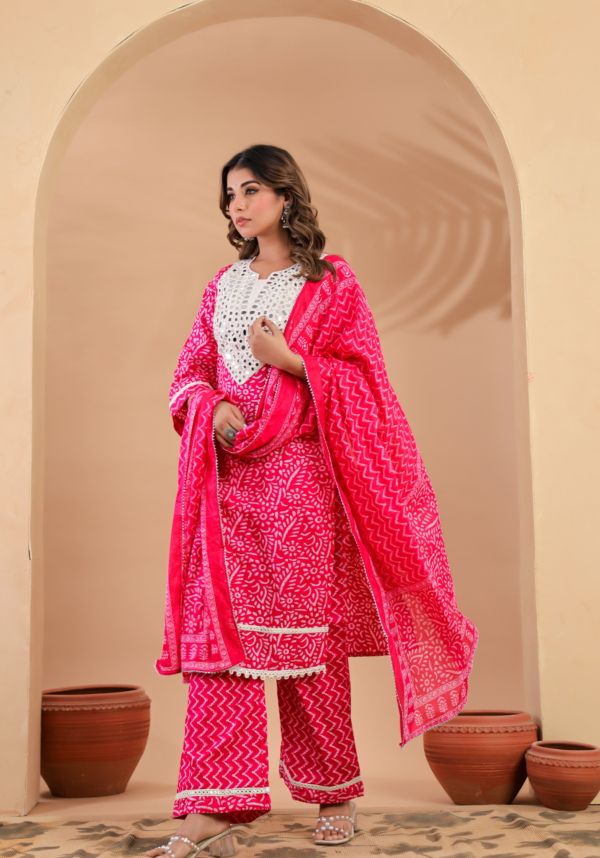 Gul Noor – Pink Cotton Kurta Set